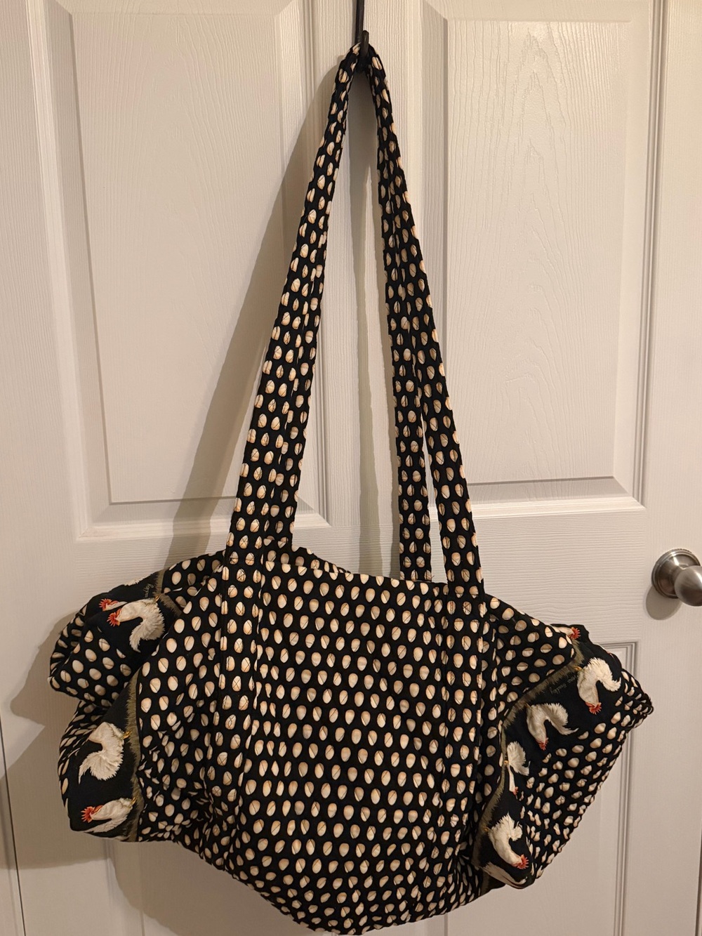 Vintage Vera Bradley Chicken & Egg Chanticleer Overnight Bag, Zip *Retired*